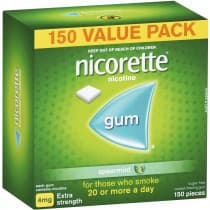Nicorette Gum Spearmint 4mg 150 Pieces Value Pack